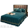 2021 Crystal velvet bed skirt, single piece warm thickened lace bed cover, bed skirt style anti-slip bed cover, Chinese-style bed cover Item Picture